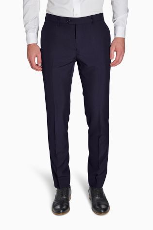 Plain Front Skinny Fit Trousers